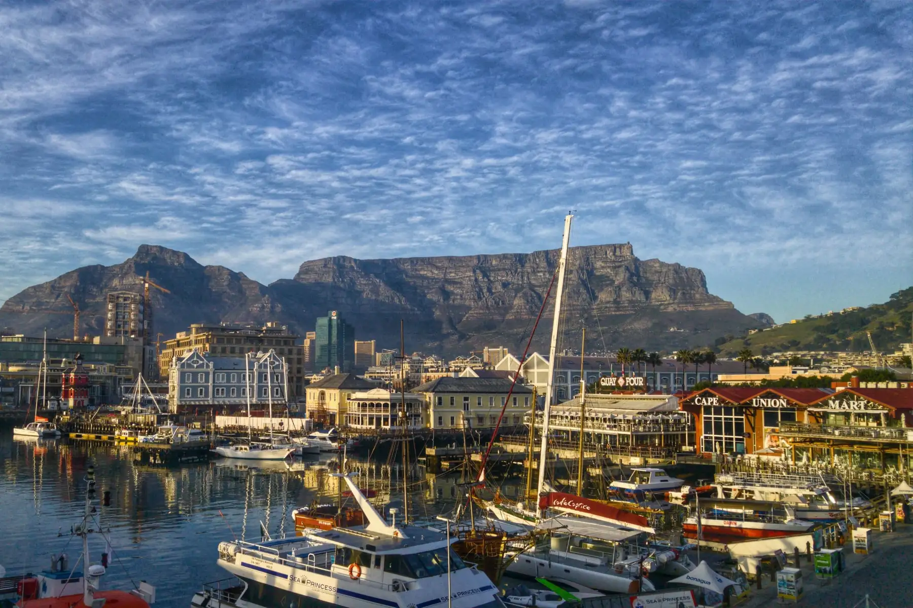 Table Mountain above the Cape Town city bowl and Atlantic seaboard