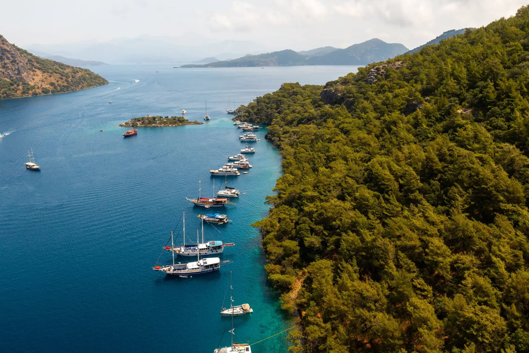 The Blue Lagoon at Ölüdeniz seen from the Babadağ ridge