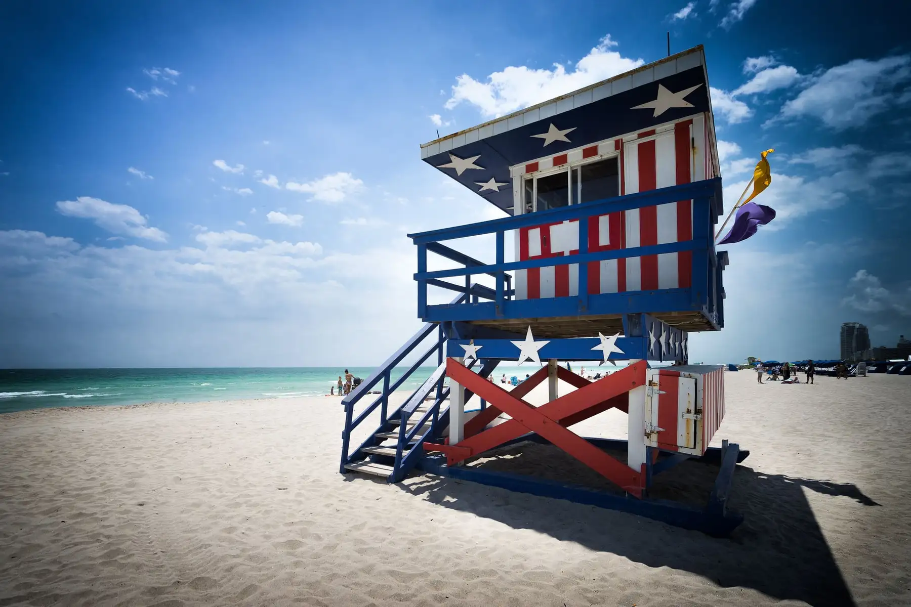 Art Deco frontages along Ocean Drive in Miami Beach